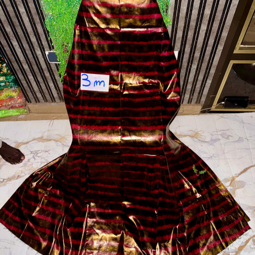 Bazin Getzner Teinté VIP Rayures Rouge Grenat