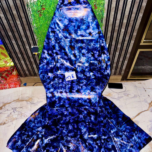 Bazin Getzner Teinté VIP Abstrait Bleu Nuit